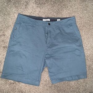 Michael Brandon Slate Blue Flat-Front Men’s Shorts